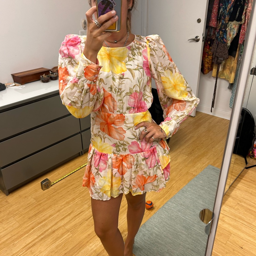 Love shack fancy hibiscus floral dress